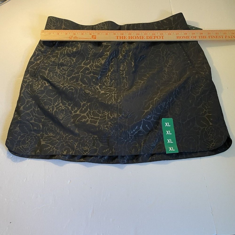 ORVIS CLASSIC COLLECTION Women's Skort Black Rose Zip Pockets Mesh Pant Xl - Picture 7 of 8